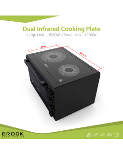 Elektriahi infrapunaküpsetusplaatidega, 50l, 1800w-foto5