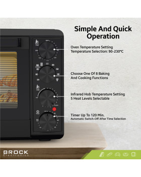 Elektriahi infrapunaküpsetusplaatidega, 50l, 1800w-foto3