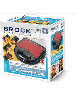 Brock 4 in 1 võileib /pähkel/ vahvliküpsetaja ja grill 750 w-foto7