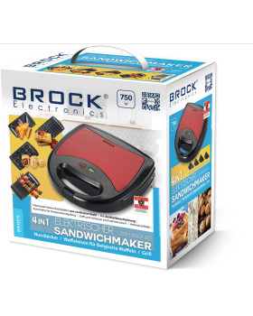 Brock 4 in 1 võileib /pähkel/ vahvliküpsetaja ja grill 750 w-foto7