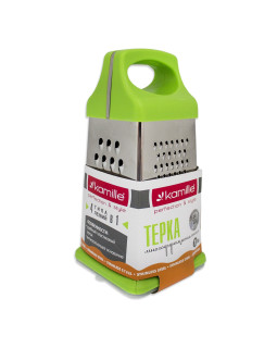 Neljakülgne roostevabast terasest riiv anumaga, 7202, kamille