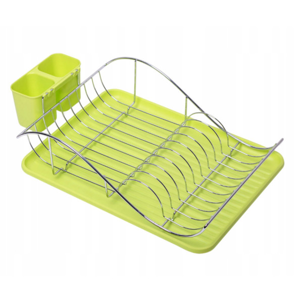 Nõudekuivatusrest 49 × 32 × 12,5 cm (roheline), 0761a, kamille