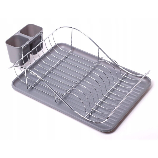 Nõudekuivatusrest 49 × 32 × 12,5 cm (hall), 0761b, kamille