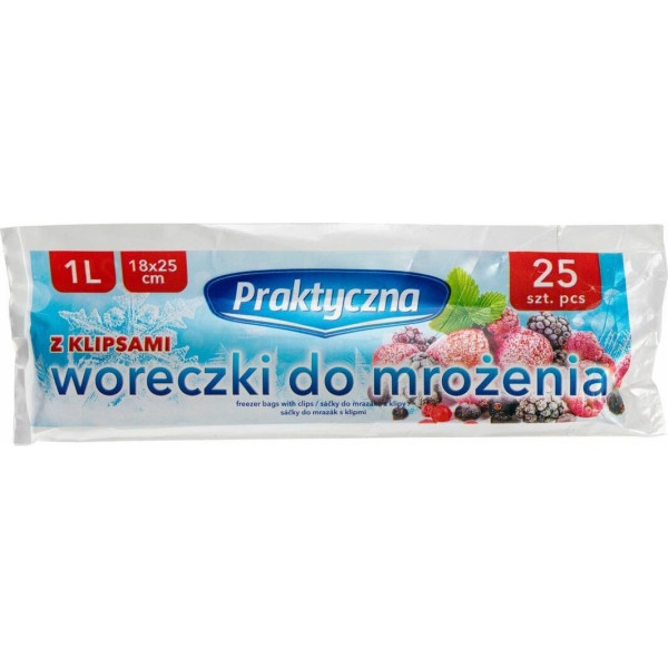 Plastist külmutuskotid. 25 tk. 1l