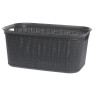 Kootud disainiga plastkorv, 27 l, 22764 g, grafiithall, 50,5 x 33,5 x 23,5, alsea