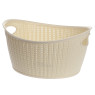 Kootud disainiga plastkorv, 9 l, 22814, kreemikas, 35 x 28,5 x 18,5, alsea