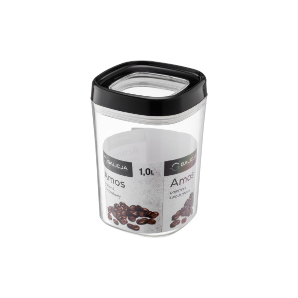 Toidu säilitusnõu, 1 l, must, 10,8 x 10,8 x 15,8 cm, 29570, galicja