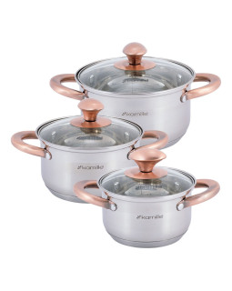 Pottide komplekt 3 tk (1.0l, 1.5l, 2.0l), 4936, kamille