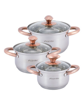 Pottide komplekt 3 tk (1.0l, 1.5l, 2.0l), 4936, kamille