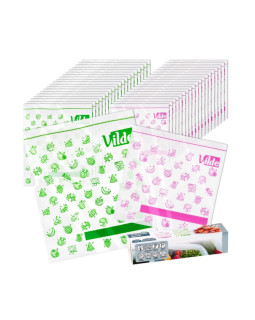 Zip-kinnitusega toidukottide komplekt (40 tk), 229163, vilde
