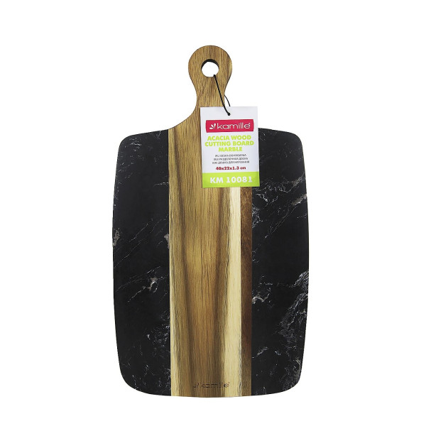 Lõikelaud puit + plast 40 × 22 × 1,3 cm, 10081, kamille