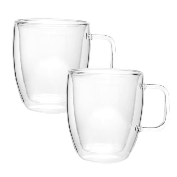 2 topeltseinaga klaaskruusi komplekt 250 ml, 9000, kamille