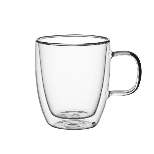 2 topeltseinaga klaaskruusi komplekt 350 ml, 9001, kamille