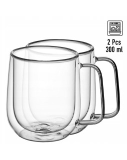 Topeltseinaga klaaskruuside komplekt (2 tk), 300 ml, kamille, 9007 Topeltseinaga klaaskruuside komplekt (2 tk), 300 ml, kamille, 9007