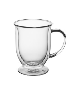 2 topeltseinaga klaaskruusi komplekt 370 ml, 9014, kamille