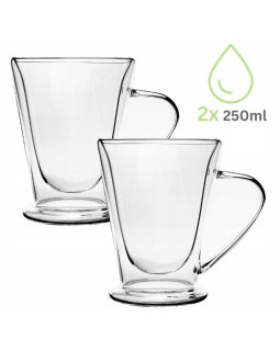 Topeltseinaga klaaskruuside komplekt (2 tk), igaüks 250 ml, kamille, 9019 Topeltseinaga klaaskruuside komplekt (2 tk), igaüks 250 ml, kamille, 9019