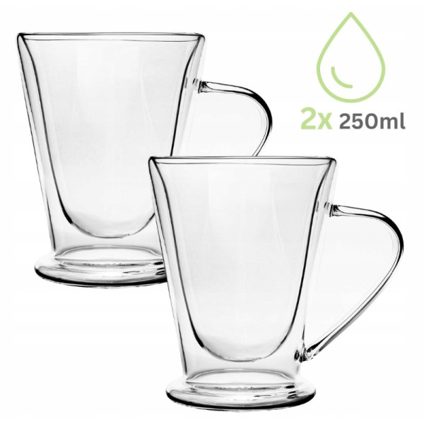 Topeltseinaga klaaskruuside komplekt (2 tk), igaüks 250 ml, kamille, 9019