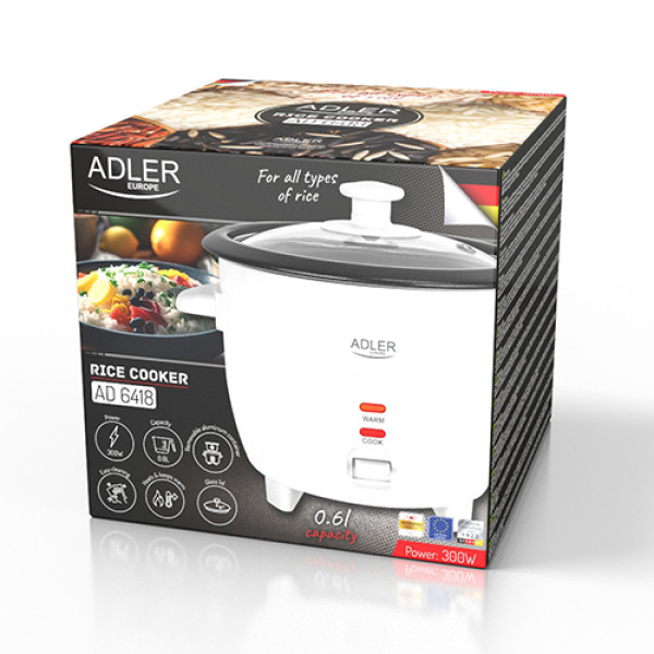 Adler ad 6418 riisikeetja, 300w, 0,6l.