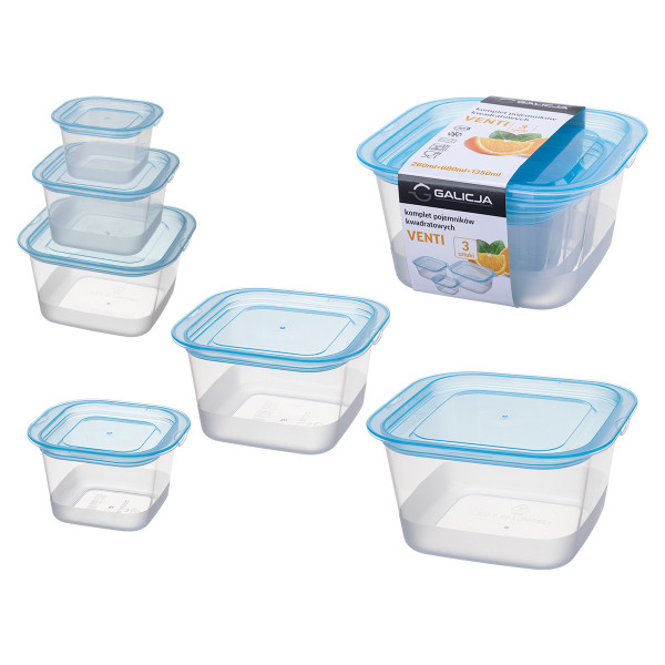 Lõunakarpide komplekt, 3 tk, 260 ml / 680 ml / 1350 ml, 41168, 17,3 x 16 x 9,5, galicja Lõunakarpide komplekt, 3 tk, 260 ml / 680 ml / 1350 ml, 41168, 17,3 x 16 x 9,5, galicja