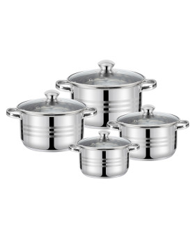 4 poti komplekt: 14/16/18/22 cm – 1,2/1,8/2,5/4,5 l, 47009, 44 x 25,5 x 15,5, galicia