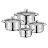 4 poti komplekt: 14/16/18/22 cm – 1,2/1,8/2,5/4,5 l, 47009, 44 x 25,5 x 15,5, galicia