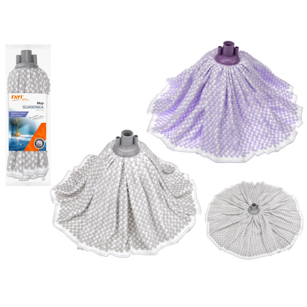 Dress mikrokiust mopp, valge-lilla, 14 x 8 x 38, 00683, simple solution