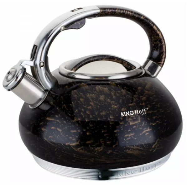 Kinghoff traditsiooniline veekeetja 3l must ja kuldne, kh 1067