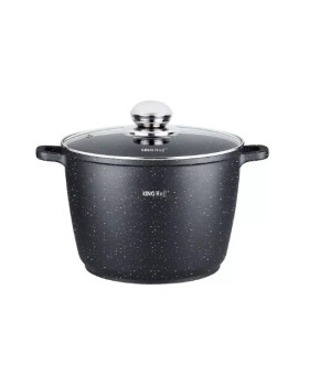 Marmorkattega pott, ø24x16,5 cm, 6,2l must kinghoff, kh 1598