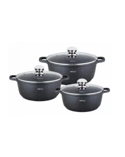 Potid, 6-osaline komplekt, terasest, ø20x8cm 2,3l, ø24x1,5cm 4,5l, ø2x12,5cm 6,5l, kh 1606, kinghoff