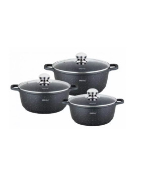 Potid, 6-osaline komplekt, terasest, ø20x8cm 2,3l, ø24x1,5cm 4,5l, ø2x12,5cm 6,5l, kh 1606, kinghoff