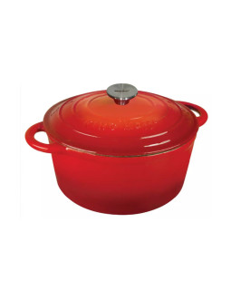 Pott, malm, punane, ø21cm 2,4l kinghoff.