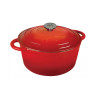 Pott, malm, punane, ø21cm 2,4l kinghoff.