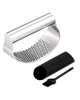 Küüslaugupress silikoonkoorija ja puhastusharjaga Küüslaugupress silikoonkoorija ja puhastusharjaga