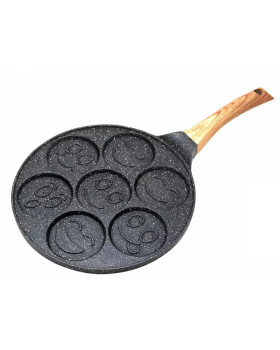 Pann pannkookidele, alumiinium, must marmor, ø26,5cm kinghoff.