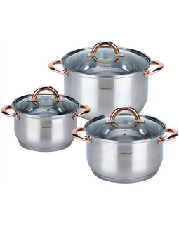 Kinghoff roosakuldne potikomplekt, 6 osa, ø18, ø20, ø24, kh 1762