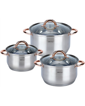 Kinghoff roosakuldne potikomplekt, 6 osa, ø18, ø20, ø24, kh 1762