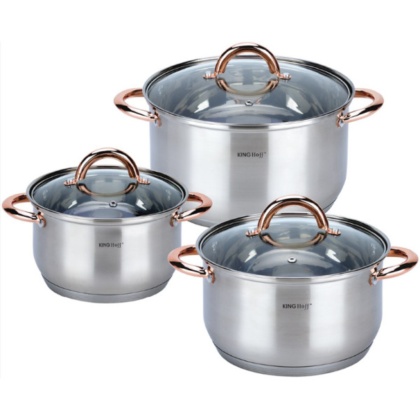 Kinghoff roosakuldne potikomplekt, 6 osa, ø18, ø20, ø24, kh 1762