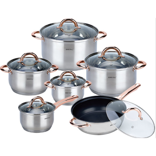 Kinghoff roosakuldne potikomplekt, 12 osa, kh 1765