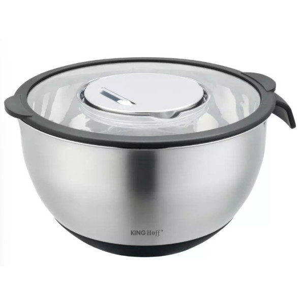 Terasest kauss kaanega, multifunktsionaalne, must, mahutavus 5l , kinghoff.