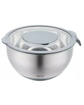 Plieninis dubuo su dangteliu, daugiafunkcis, pilkas, talpa 5l , kinghoff.