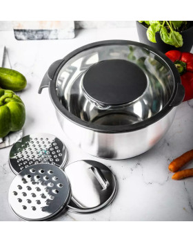 Plieninis dubuo su dangteliu, daugiafunkcis, pilkas, talpa 5l , kinghoff.-foto2