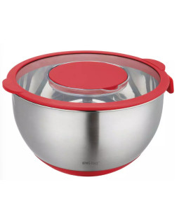 Terasest kauss kaanega, multifunktsionaalne, punane, mahutavus 5l , kinghoff.