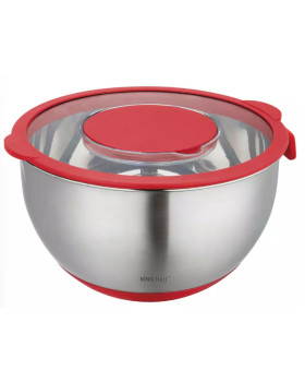 Terasest kauss kaanega, multifunktsionaalne, punane, mahutavus 5l , kinghoff.