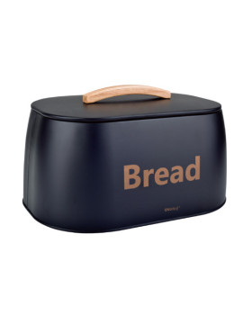 Leivakarp, metall, puidust käepide, 34 × 24 × 18.5 cm, must, kinghoff, kh 1946