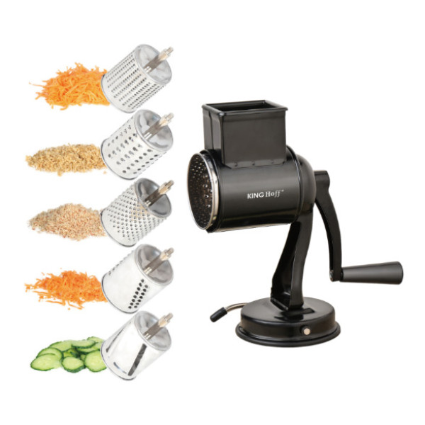 Silindriline riiv, 5 vahetatavat trumlit, must, kinghoff, kh 1951