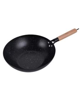 Wok-pann 30 cm, süsinikteras, marmorkattega mittenakkuv pind, puidust käepide, kinghoff, kh 1983