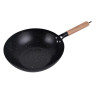 Wok-pann 30 cm, süsinikteras, marmorkattega mittenakkuv pind, puidust käepide, kinghoff, kh 1983