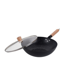 Wok-pann kaanega, must marmor, ø30 cm × kõrgus u. 9 cm, kh 1984, kinghoff