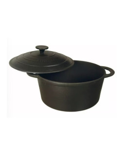 Pott kaanega, malm ø24cm 4l must kinghoff, kh 2254