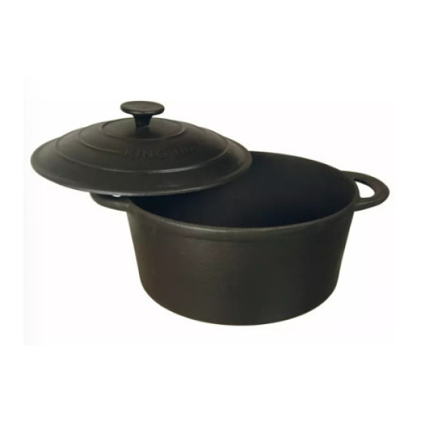 Pott kaanega, malm ø24cm 4l must kinghoff, kh 2254